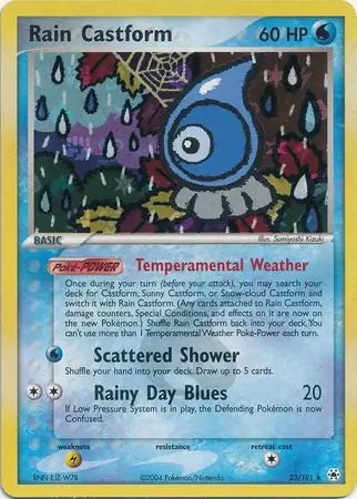 EX Hidden Legends Rain Castform #23/101 reverse holo